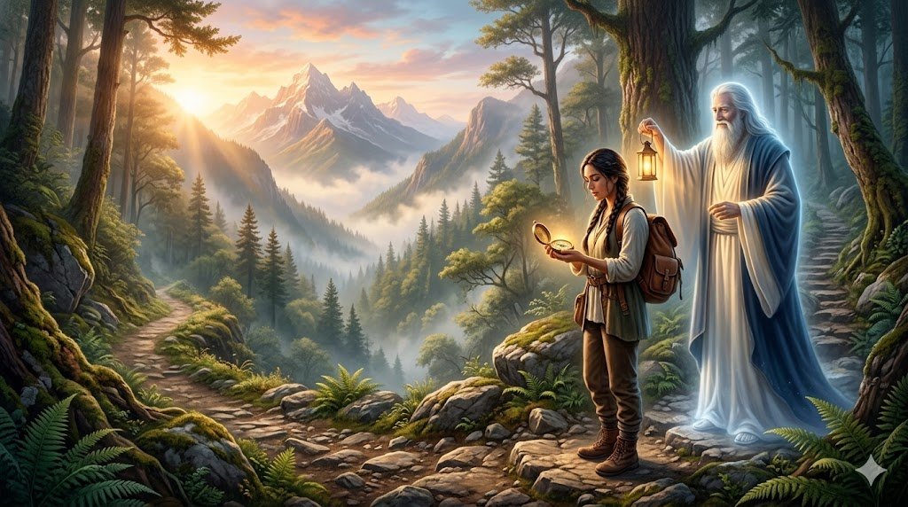 O mentor espiritual e a autonomia da alma: por que a verdadeira guia aponta para o seu interior