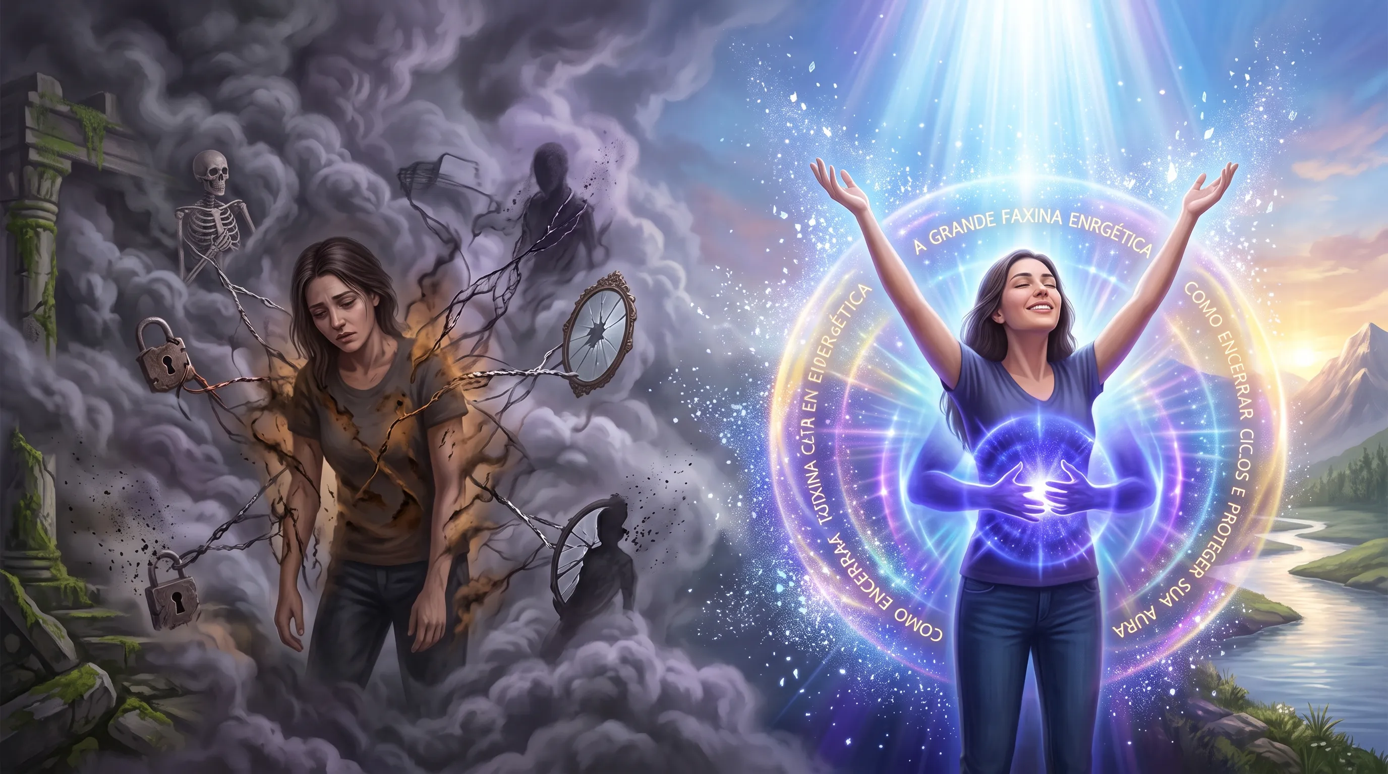 A Grande Faxina Energética: Como Encerrar Ciclos Antigos e Proteger Sua Aura