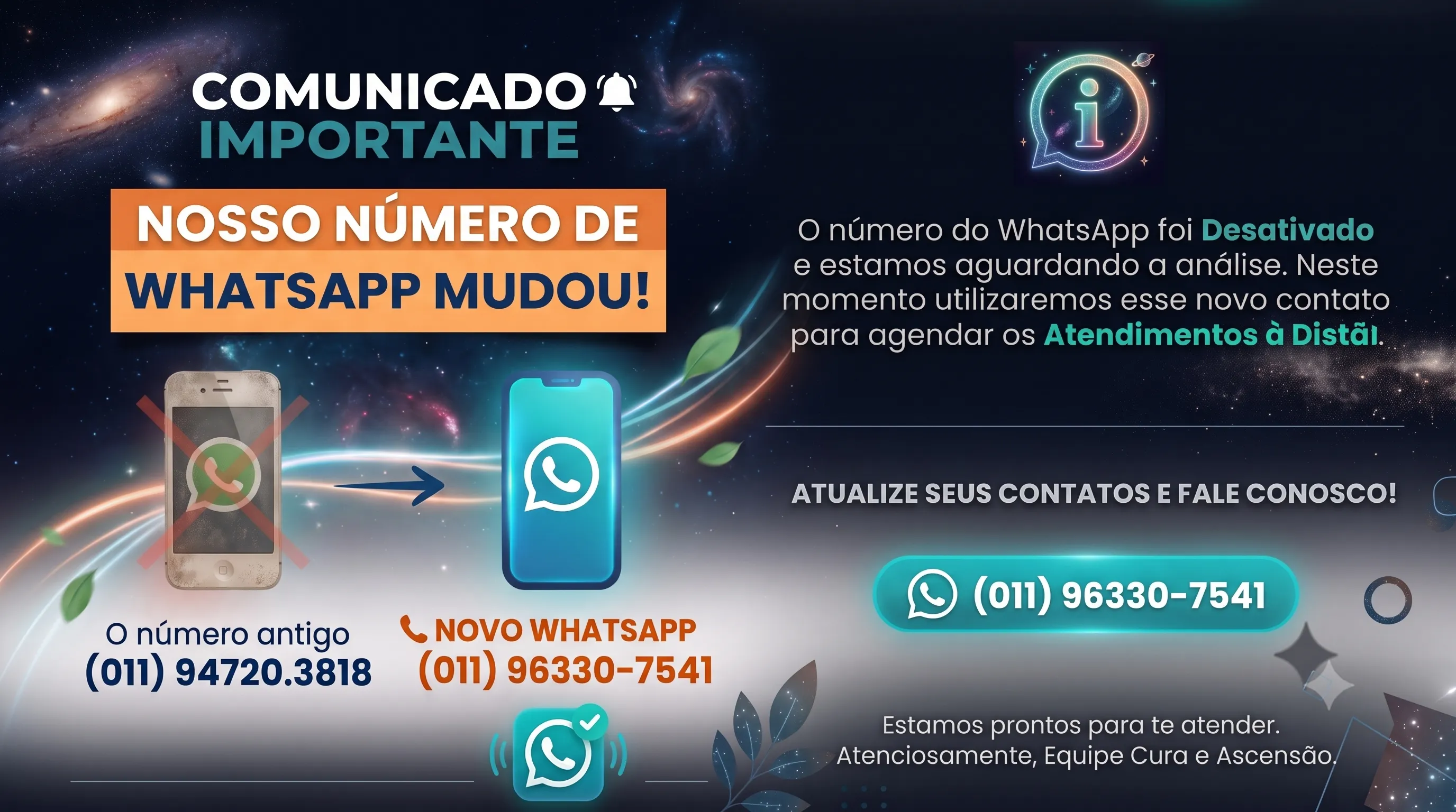 Comunicado Importante: Mudanças e Proteção nos Nossos Canais de Atendimento